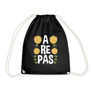 Arepas Lover Hispanic Heritage Month Food - Drawstring Bag - black - Front