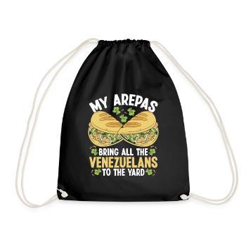 Arepas Lover Traditional Food Hisapnic Heritage - Drawstring Bag - black - Front