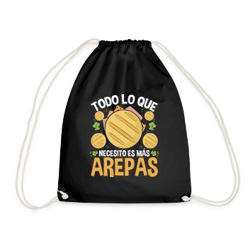 Arepa Maker Food Venezuelan Traditional Hispanic - Drawstring Bag - black - Front