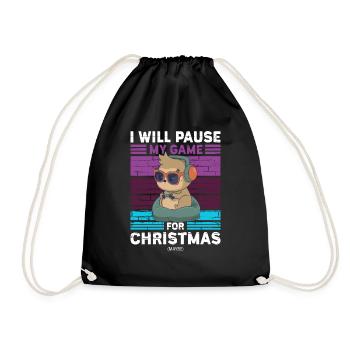 Gambler Cadeau Gamer Jeux de Noël - Sac de sport léger - noir - Devant