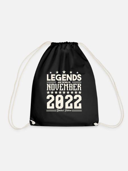 Legenden werden im November 2022 geboren.Geschenkjubiläum - Turnbeutel - Schwarz