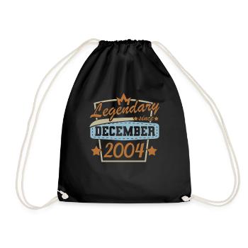 Legendär seit Dezember 2004 Retro Sprüche - Turnbeutel - Schwarz - Vorne