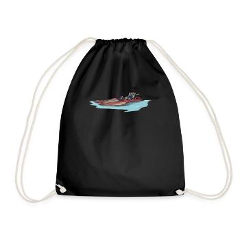 Drag Boat Racing I Drag Boat Driver Speedboat - Sac de sport léger - noir - Devant