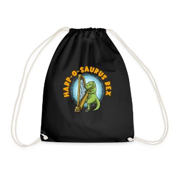 Harf-o-saurus Rex Harfe Spieler Harfenist - Turnbeutel - Schwarz - Vorne