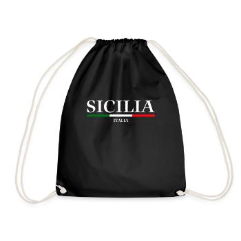 Sicile drapeau Sicile Palerme Italie - Sac de sport léger - noir - Devant