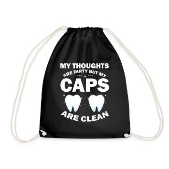 Dental technician for orthodontics and dental laboratory - Drawstring Bag - black - Front