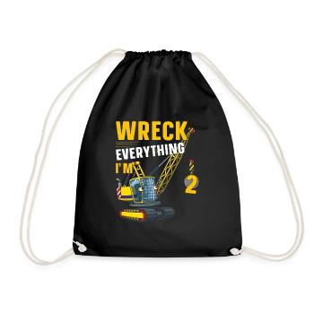 Crane operator construction site Truck Construction Lifestyles - Drawstring Bag - black - Front