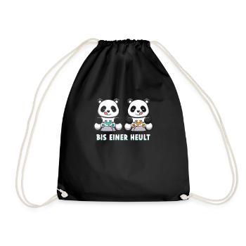 Bis Einer Heult Gamer Panda - Turnbeutel - Schwarz - Vorne