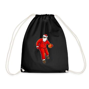 Le Père Noël joue au basketball - Sac de sport léger - noir - Devant