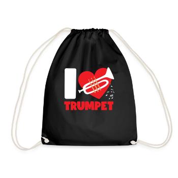 Cœur de trompettiste que j’aime - Sac de sport léger - noir - Devant