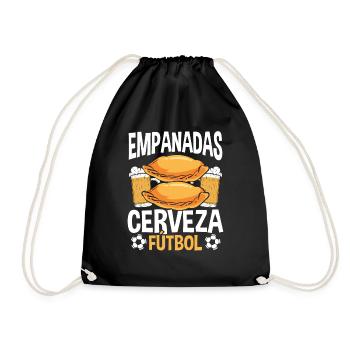 Empanadas Cerveza Fútbol Food Making Lover - Turnbeutel - Schwarz - Vorne