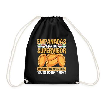 Empanadas Making Supervisor Latin Hispanic Food - Drawstring Bag - black - Front