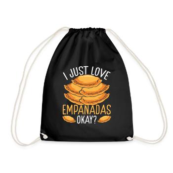 Empanada Maker I just love Empanadas okay Food - Drawstring Bag - black - Front
