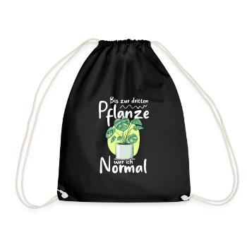 Bis Zur Dritten Pflanze War Ich Normal Floristin - Turnbeutel - Schwarz - Vorne