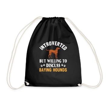 Redbone Coonhound Hund Geschenk - Turnbeutel - Schwarz - Vorne