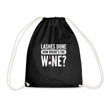 Les cils sont prêts. Où est le vin maintenant? - Sac de sport léger - noir - Devant
