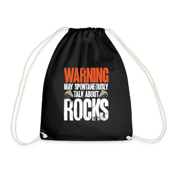 Rockhound Geology Rock Collecting Stone Collectors - Drawstring Bag - black - Front