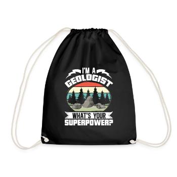 Rockhound Geology Rock Collecting Stone Collectors - Drawstring Bag - black - Front