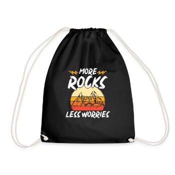 Rockhound Geology Rock Collecting Stone Collectors - Drawstring Bag - black - Front