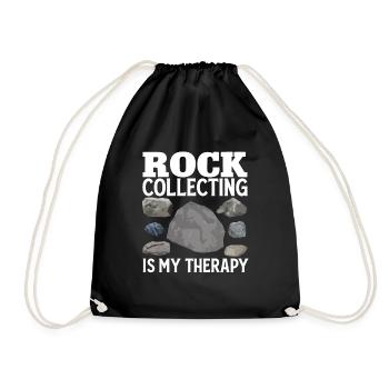 Rockhound Geology Rock Collecting Stone Collectors - Drawstring Bag - black - Front