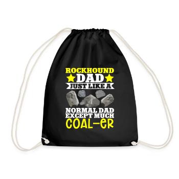 Rockhound Geology Rock Collecting Stone Collectors - Drawstring Bag - black - Front