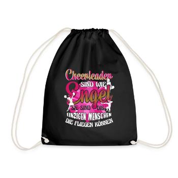 Cheerleading Cheerleaderinnen sind wie Engel - Turnbeutel - Schwarz - Vorne