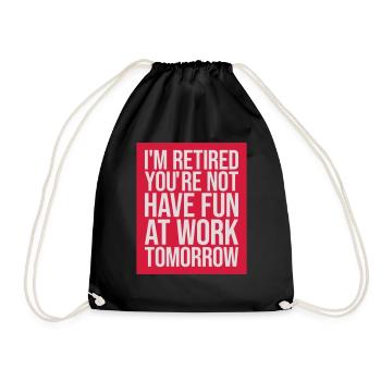 have fun at work - Drawstring Bag - black - Front
