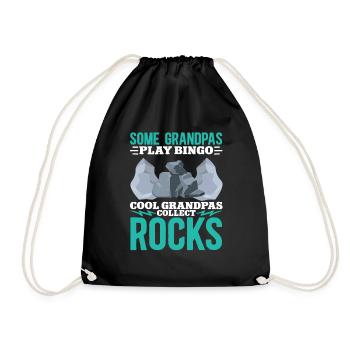 Rockhound Geology Rock Collecting Stone Collectors - Drawstring Bag - black - Front