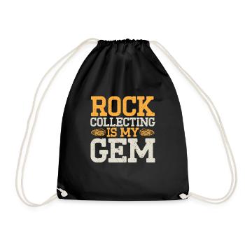 Rockhound Geology Rock Collecting Stone Collectors - Drawstring Bag - black - Front