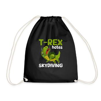 T-Rex déteste le parachutisme Drôle de parachute - Sac de sport léger - noir - Devant