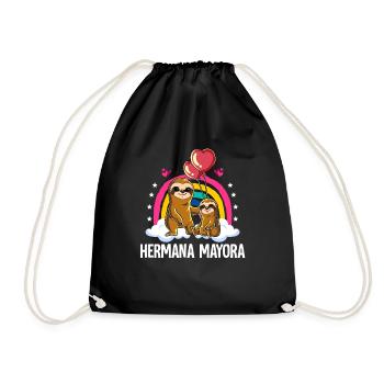 Grande sœur paresseuse - Sac de sport léger - noir - Devant