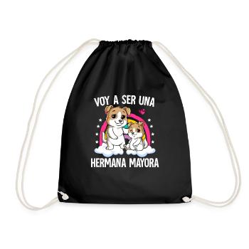 I'm Going To Be Big Sister Dog - Drawstring Bag - black - Front