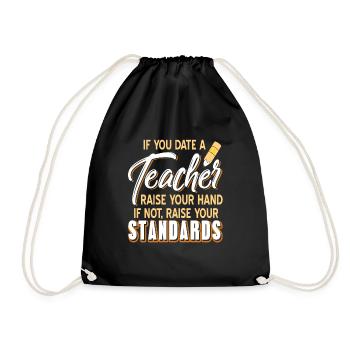 Si vous sortez avec un professeur drôle, élevez vos normes - Sac de sport léger - noir - Devant