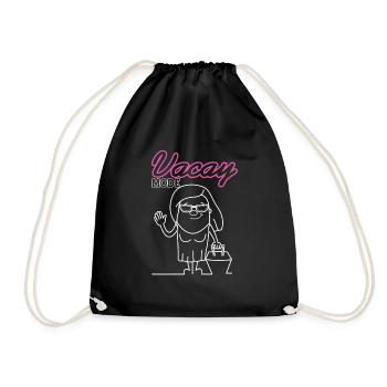 Vacay Fashion Cool Vacation Line Arts Designs - Drawstring Bag - black - Front