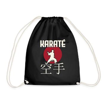 Karate. Kampfsport. Geschenkidee. Japan - Turnbeutel - Schwarz - Vorne