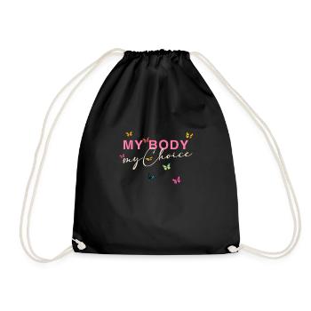 Mon corps - Mon choix - Sac de sport léger - noir - Devant