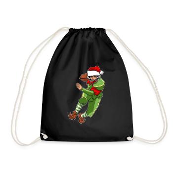 Fußball Elf Weihnachtsmann - Turnbeutel - Schwarz - Vorne