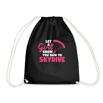 Let a girl show you how to - Drawstring Bag - black - Front