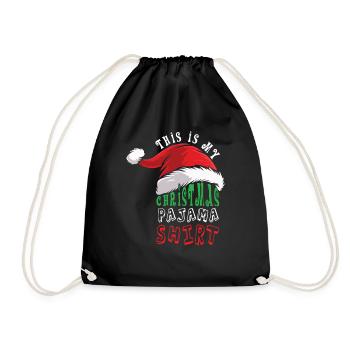Santa Hat Funny Décembre Ce Mon Noël - Sac de sport léger - noir - Devant