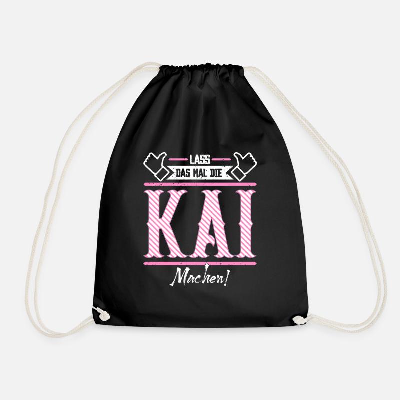 Kai Geschenkidee Geschenk Geburtstag - Turnbeutel - Schwarz