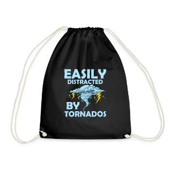 Easily Distracted By Tornados Meteorologist Storm - Turnbeutel - Schwarz - Vorne