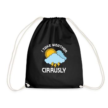 Je prends la météo cirrusly météorologue météorologue - Sac de sport léger - noir - Devant