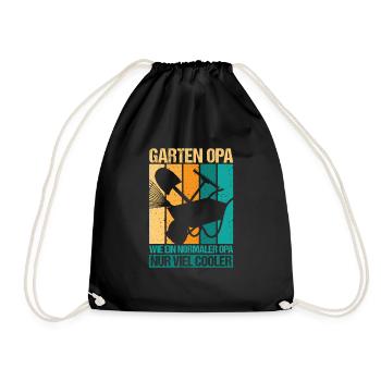 Garten Opa wie ein Normler Opa - Turnbeutel - Schwarz - Vorne