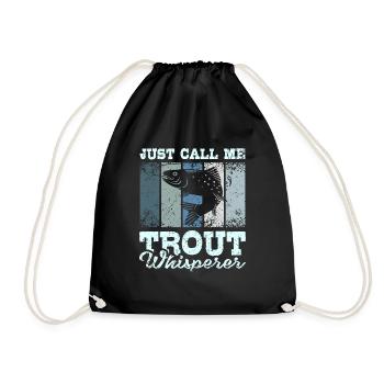 Just call me trout whisperer - Drawstring Bag - black - Front