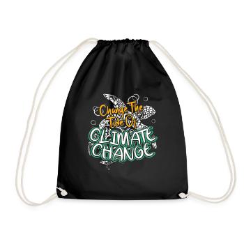 Change The Tide Of Climate Change - Drawstring Bag - black - Front
