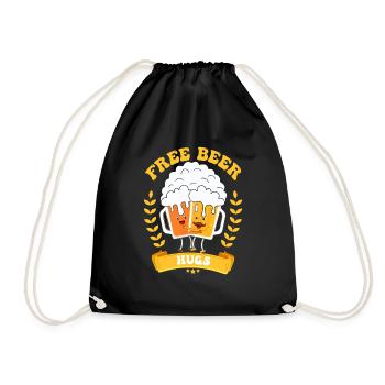 Beer Hugs - Turnbeutel - Schwarz - Vorne