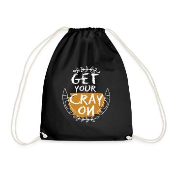 Get Your Cray On - Drawstring Bag - black - Front