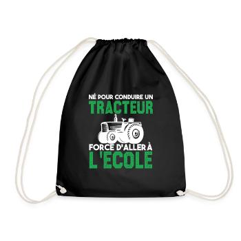 Né pour conduire un tracteur. Cadeau agriculteur. - Sac de sport léger - noir - Devant