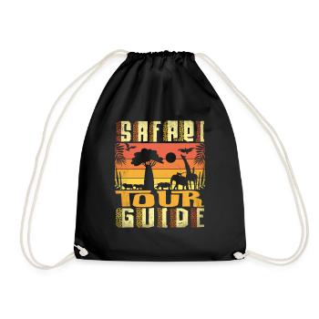 Safari Tour Guide - Turnbeutel - Schwarz - Vorne