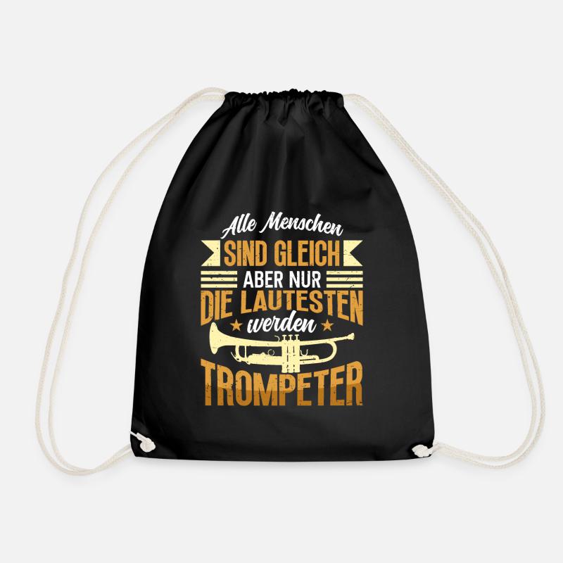 Trompeter Trompete Instrument Blechblasmusik - Turnbeutel - Schwarz
